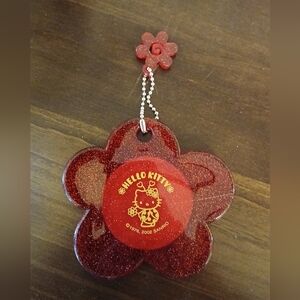 Hello Kitty Glittery Red Flower Mirror